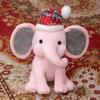 25cm Cartoon Christmas Elephant Stuffed Doll With Santa Hat Colorful Elephant Stuffed Toy Home Decor Gift For Boys Girls