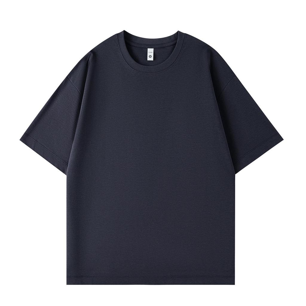 2026 Summer Lyocell Roman Cool Unisex Casual Solid Color Short Sleeve T-shirt