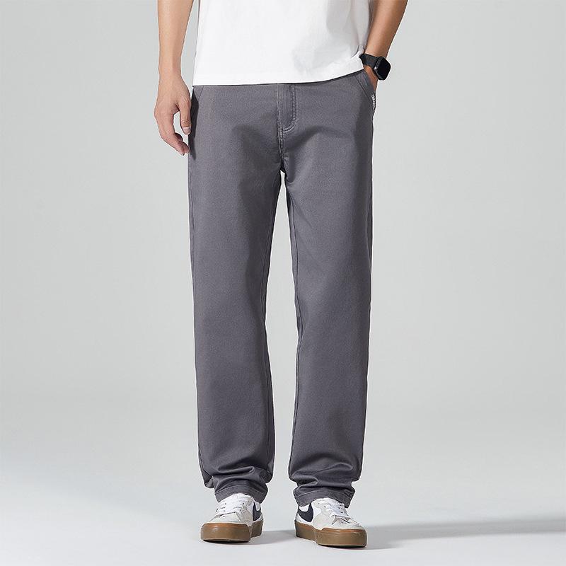 OLA Men's Anti-Wrinkle Casual Pants - Spring/Autumn, All-Match, Loose Straight-Tube, Wear-Resistant Fabric