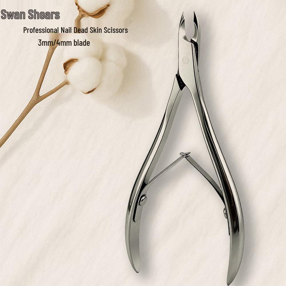 Swan Pro Nail Tool: 3rd Gen Cuticle Nipper, Callus and Dead Skin Remover with 3mm/4mm Blade