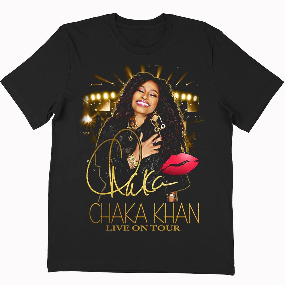 Chaka Khan Singer Live On Tour Heavy Cotton Black S5XL Shirt AG552 Unisex T-Shirt XXXXL
