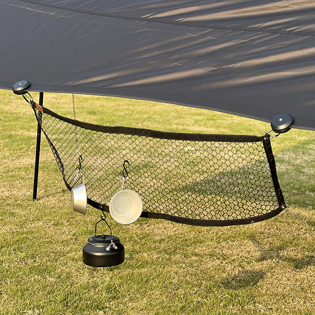 Hanging Storage Net HDPE Plastic Multifunctional Folding Trash Organizer Net for Outdoor Camping Use