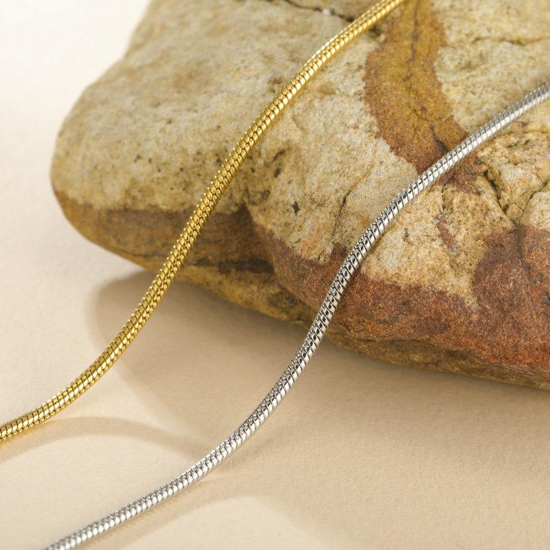 Ultra Fine Snake Chain 0.9 1.2 1.5 2mm DIY Jewelry Making Supplies Versatile Clavicle Necklace Pure Metal Link Chain