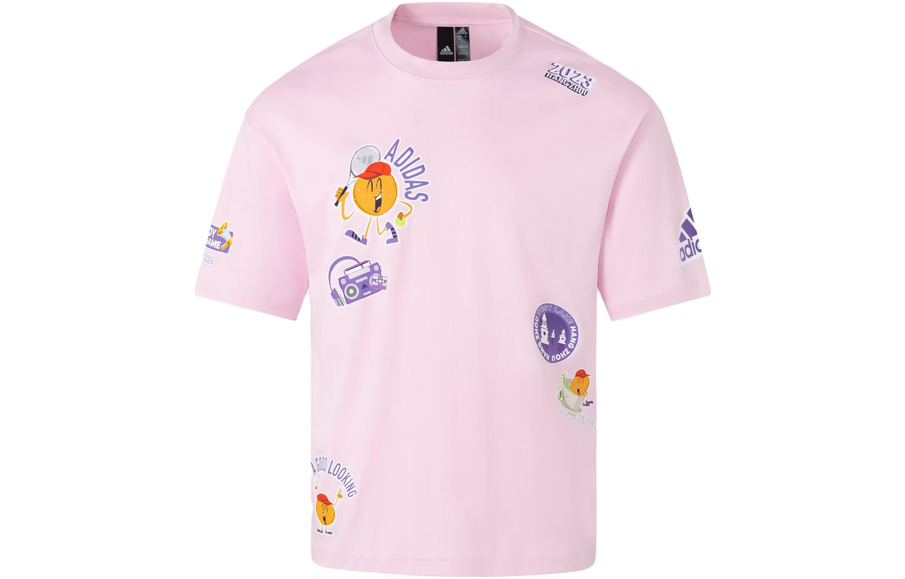 Adidas T Shirt Unisex Clear Pink JE0952 L