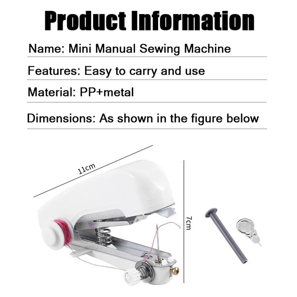 Portable Mini Cordless Stitch Machines Manual Sewing Machine Useful for DIY Household Clothes Leather Handheld Tools Accessories