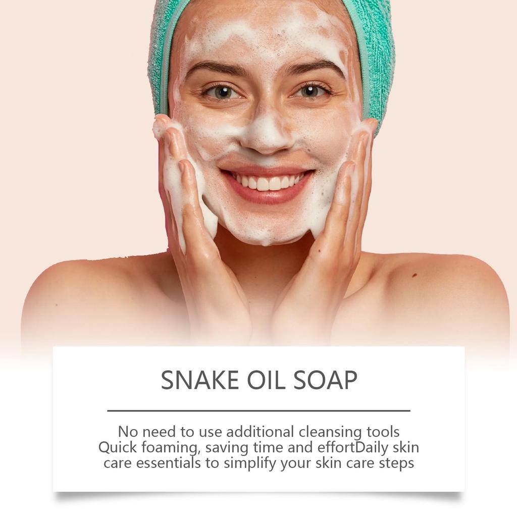 Hoygi Snake Oil Cleansing Soap Gently Cleanses Facial Skin, Leaving it Soft, Smooth, Refreshing, and Oil Controlling 100g