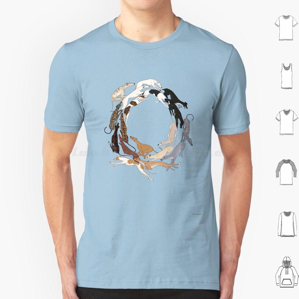 The Greyt Hound Romp T Shirt 6xl Cotton Cool Tee Greyhound Hound Sighthound Galgo Lurcher Whippet Italian Greyhound Dog Brindle S
