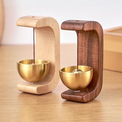 Wooden Wind Chimes Solid Wooden Doorbells Wireless Doorbell Entrance Door Bell Decor for Home Office Hanging Decorations