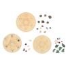 Healing Crystal Grid Board Set Colorful Crystal Grid Divination Boards with Chakras Crystal Stone Fo