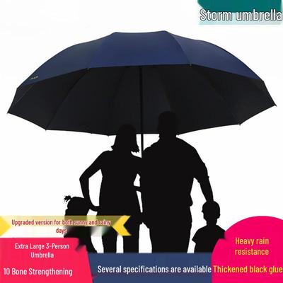 Paraguas Plegable Grande para Dos o Tres Personas con Protección Solar y Características Anti-UV
