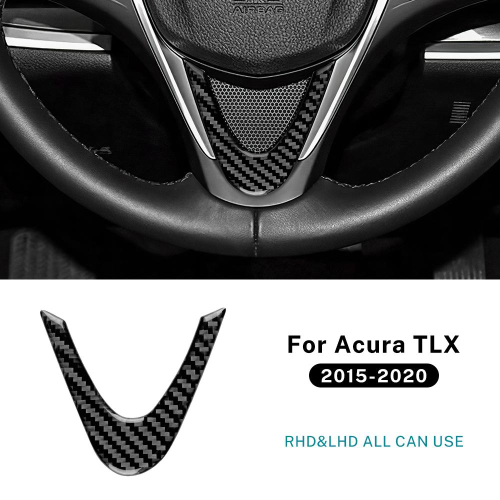 

Real Soft Carbon Fiber Sticker For Acura TLX 2015 2016 2017 2018 2019 2020 LHD RHD Car Steering Wheel Bottom Trim Accessories