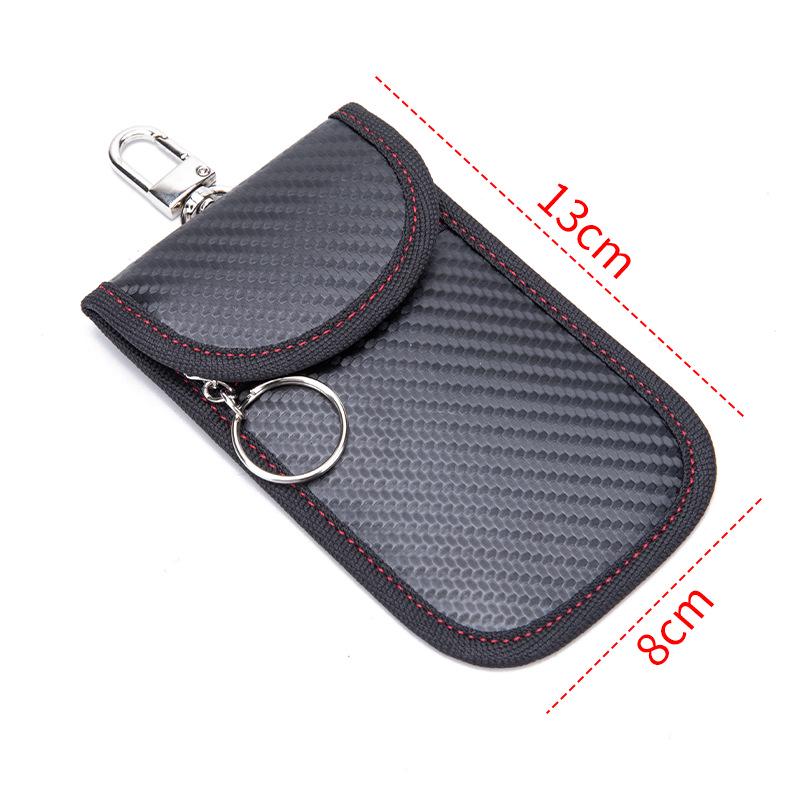 Carbon Fiber RFID Shielding Key and Phone Bag чёрный
