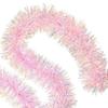 Pink Pink Tinsel Garland Shiny Christmas Party Props Christmas Snowflake Pendant  Christmas Decor