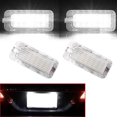 2Pcs 6000K Xenon White Full LED License Plate Light For Ford Explorer Escape Fusion Fiesta Focus Mondeo C-Max Jaguar CAN-bus 12V