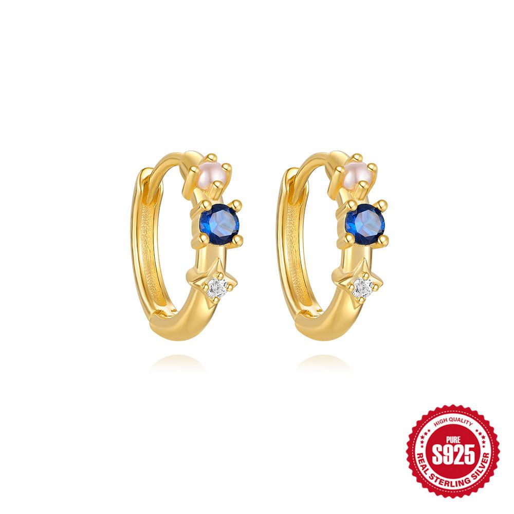 

Серьги-пряжки для ушей S925 Sterling Silver с бриллиантами Love Chain Luxury 925 Silver