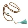 New Chinese Style Ping An Buckle Beads Tassel Sweater Long Chain Necklaces Women Jewelry Accessries