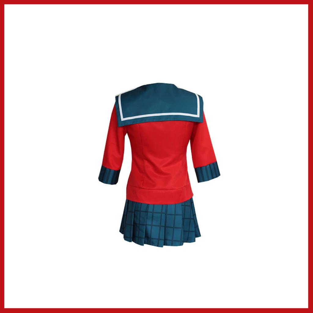 XQGame Harukawa Maki Cosplay Costume Japanese JK School Uniform Sailor Suit Red Tops Wig Adult Woman Sexy Carnival Party Set
