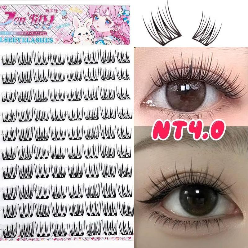 Stylish False Eyelashes Inspired Design Comic Fluffy Clustered Slender Self-Adhesive Segmented Lashes Perfect For Everyday