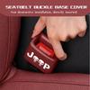 For Jeep Car Logo Seat Belt Buckle Protective Cover Safety Belt Clip Case Accessories Grand Cherokee Patriot Renegade Compass AJT1