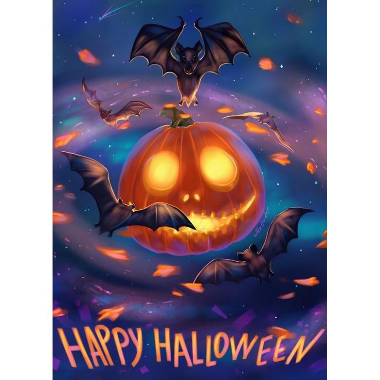 5D DIY Diamond Embroidery pumpkin Crystal Rinestone Diamond Painting Animal Diamond Mosaic All Saints' Day Gift Home Decoration