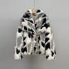 Womens Faux Fur Coat Blogger Favorite Versatile Vintage Style Fall 2025 Regular Sleeves Collared No Hood With Trim