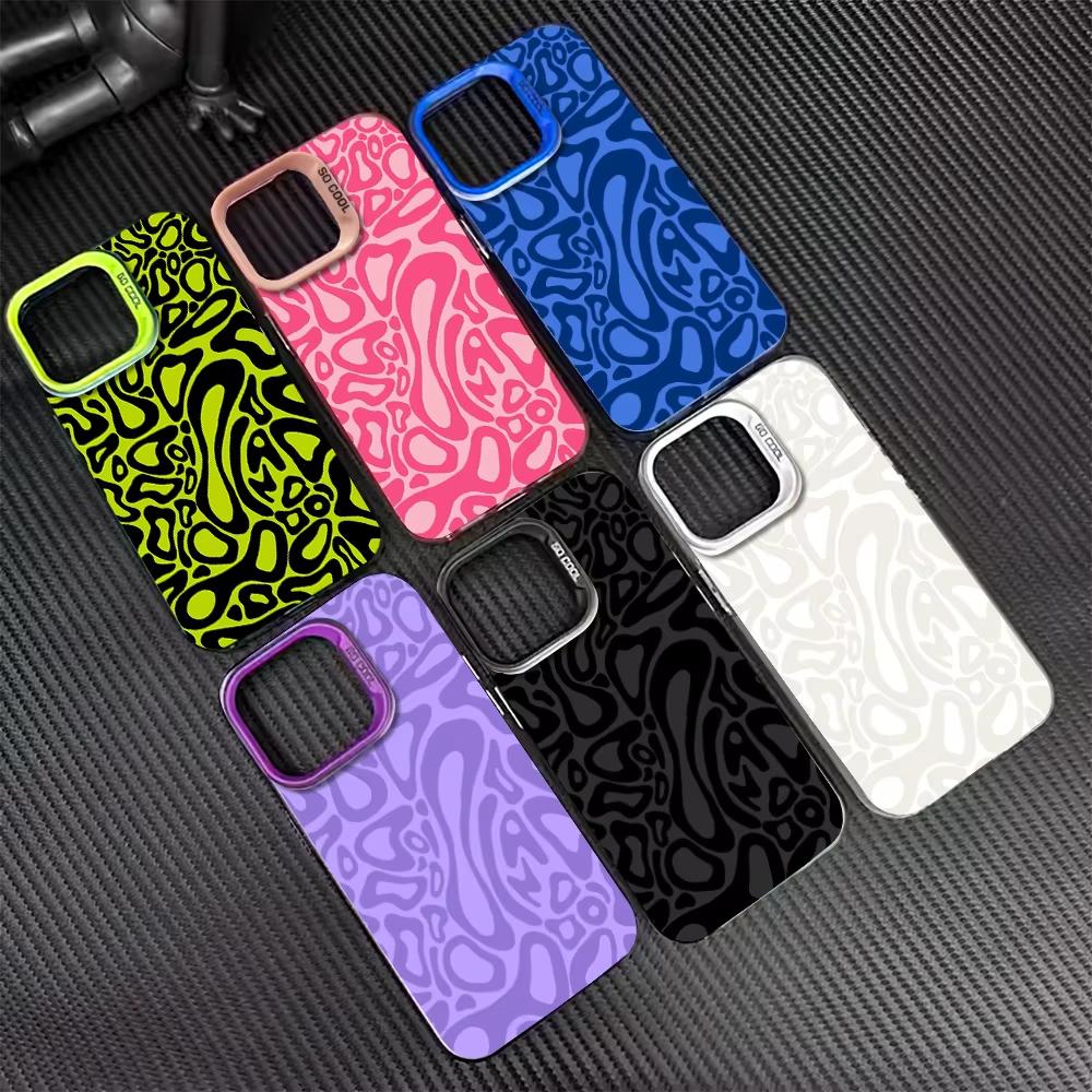 Luxury Advanced Irregular Pattern Phone Case For IPhone 17 17E Air 16E 16 15 Plus 14 13 12 11 Pro Max Anti Fall Protective Cover