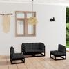 Day and Night - Day and Night Garden Furniture Set 4 Pieces and Cushions Solid Pine Wood
