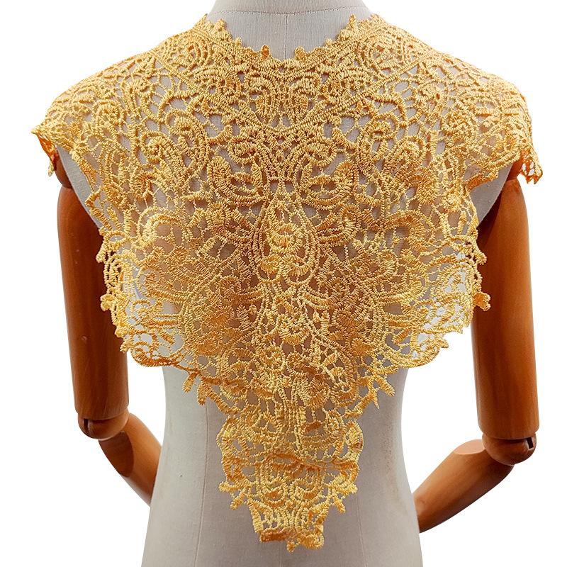 Water-Soluble Lace Collar, Polyester Silk Embroidered Corsage, Three-Dimensional Hollow Collar, Fake Collar, Front Collar And Back Collar Shawl.