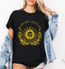 Celestial Sun T-shirt: Gold Doves, Spiritual Galaxy Graphic