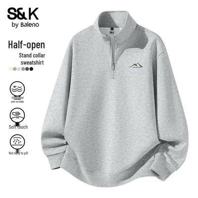 Baleno Men's S&K Stand-Collar Half-Zip Sweatshirt