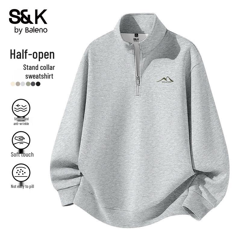 

Baleno Men s S&K Stand-Collar Half-Zip Sweatshirt M