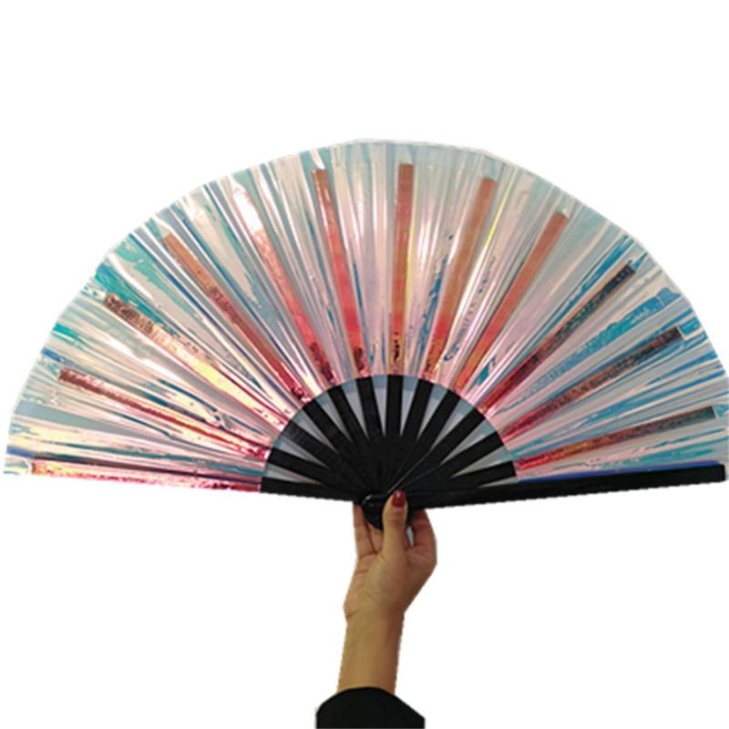 Vintage Kinesisk Vikbar Fläkt PVC Taichi Kung-Fu Handfläktar Bröllopsfest Dekoration Kvinnor Flicka Framträdanden Dansfläkt Gåva