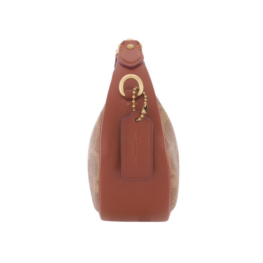 Coach Jonie 15 Chiusura Superiore con Zip Ecopelle con Pelle di Mucca Mini Borsa a Spalla Crossbody da Donna Marrone Giallo Rosso CR510-B4NQ4