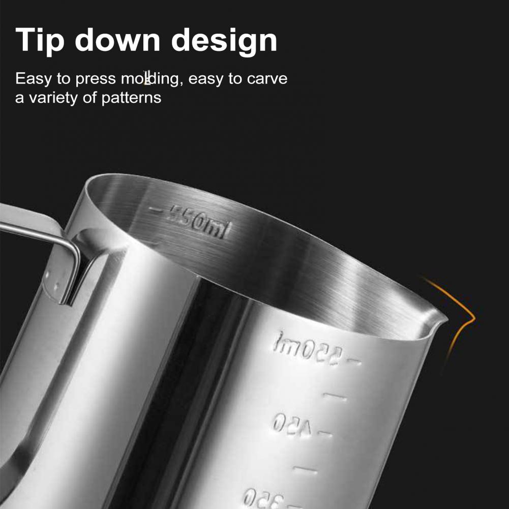 350/600/1000ML Stainless Steel Latte Art Cup Drip-Proof Candle Making Pitcher Milk Coffee Cappuccino Barista Steam Milk Jug Cup