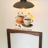 Personalized English Slogans and Coffee Cup Coffee Bean Home Background Decoration Wall Stickers