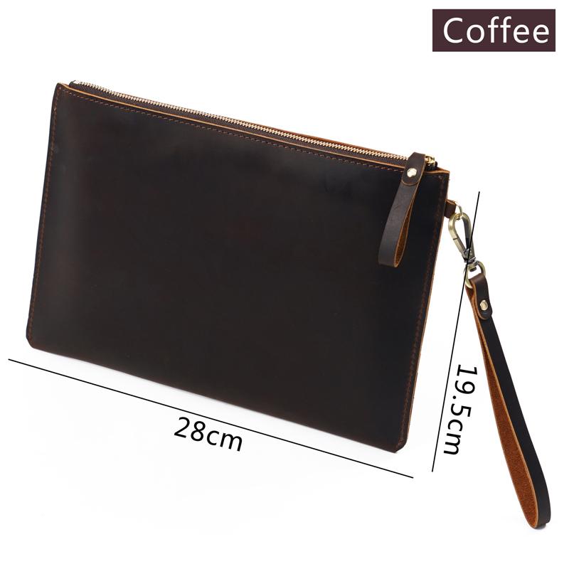 

Fromthenon Head Layer Cowhide Leather File Bag Computer Laptop Case Notebook Cowhide File Zipper Bag Office Supplies Quality