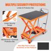 Hydraulic Lift Table Cart, 500lbs Capacity 28.5" Lifting Height, Manual Single Scissor Lift Table with 4 Wheels and Non-slip Pad, Hydraulic Scissor