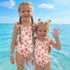 Costume da bagno intero per bambina Estate Bambini Costume da bagno casual Costume da bagno per neonati Bambini Costume da bagno con stampa floreale e di frutta