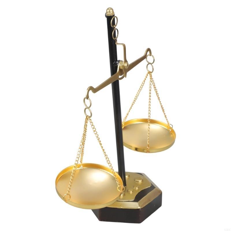 Unique Metal Justice Scale Ornament Antique Balance Scale Sculpture for Enhancing Living Room and Workspaces Ambiances X3UC