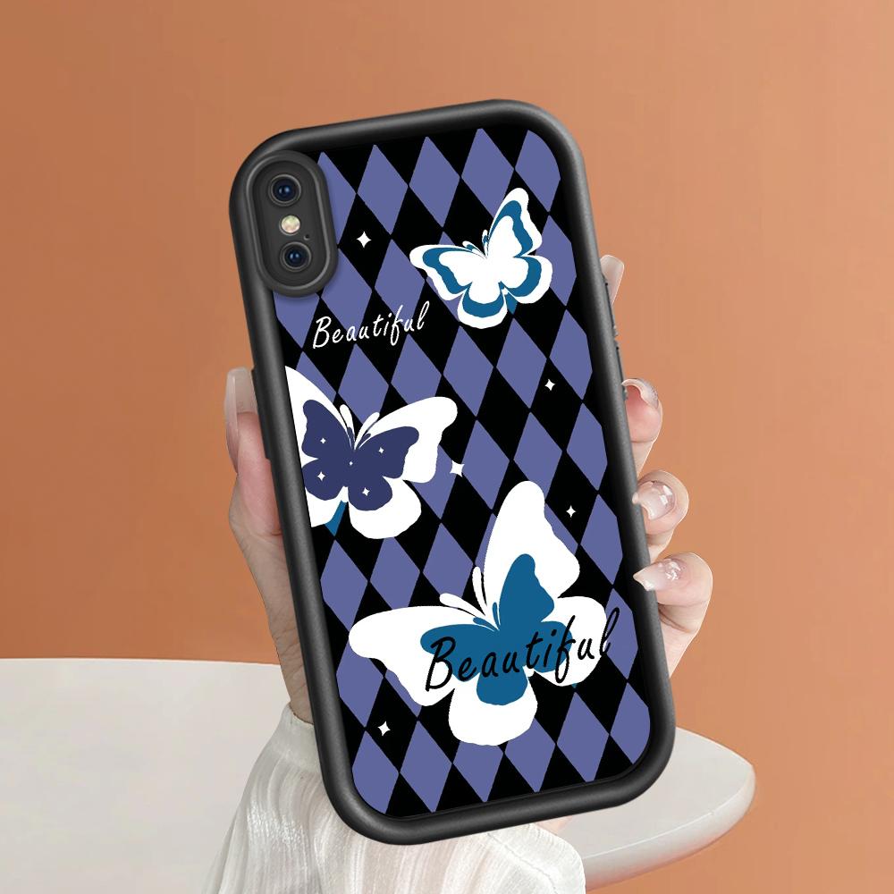 Popular Butterflies Moon Phone Casing for Realme OPPO Reno VIVO Infinix Tecno Oneplus Full Cover Camera Shockproof Protection Rubber Case Cover