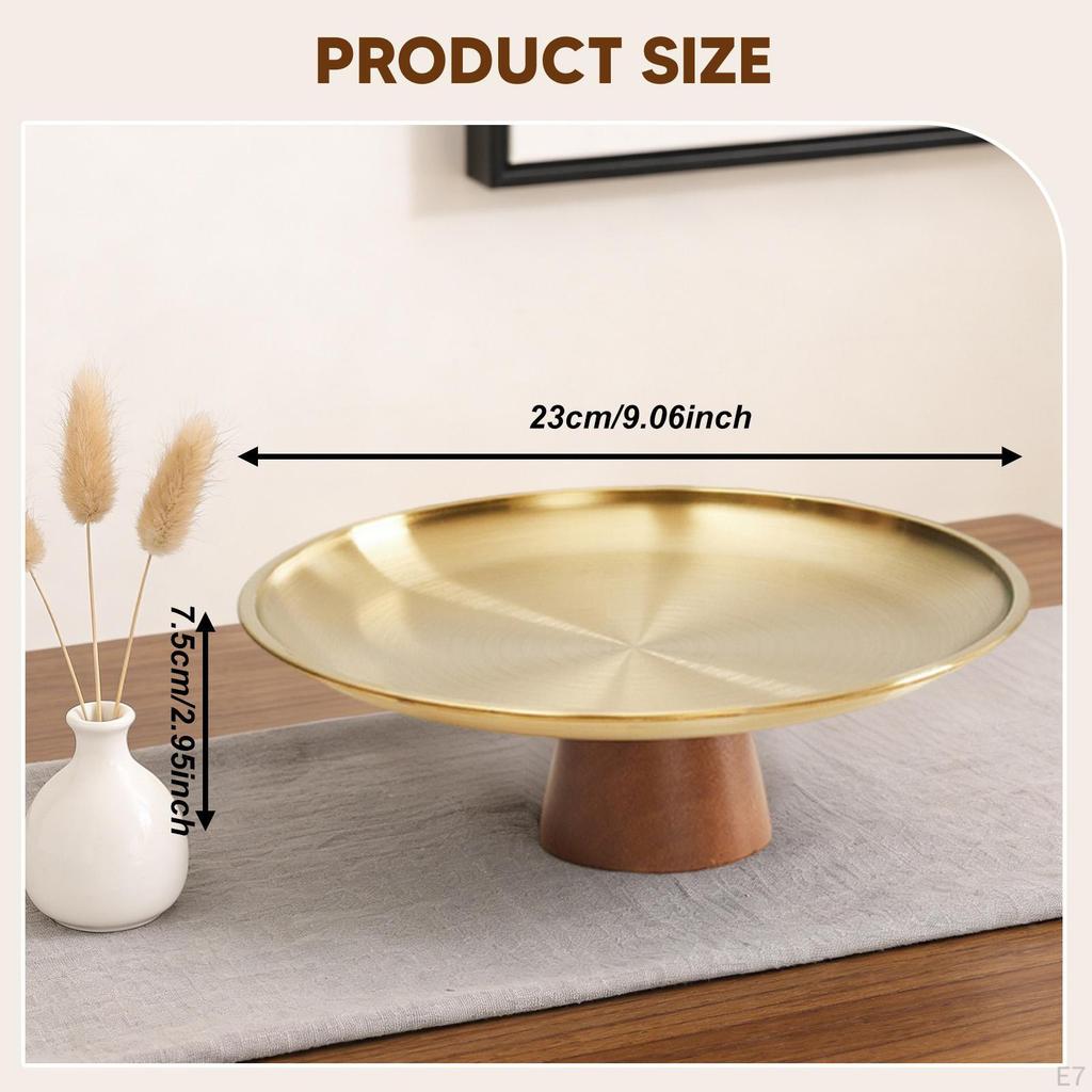 Pedestal Fruit Bowl Decorative Multifunctional Aesthetic Snack Candy Storage Tray Plate