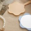 Creative Classic Floral Handheld Makeup Mirror - Portable Mini Touch-up Mirror with Handle