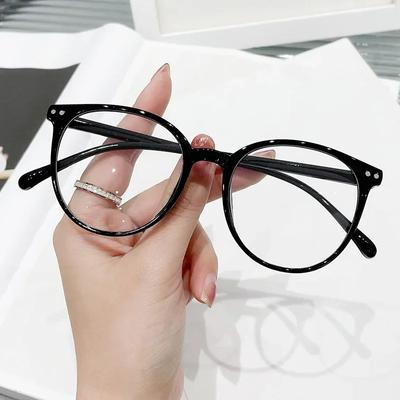Blaulichtbrille Computerbrille Neuer Runder Brillenrahmen Brillenrahmen Kunst Retro Brillengestell Ohne Stärke Gafas De Lectura