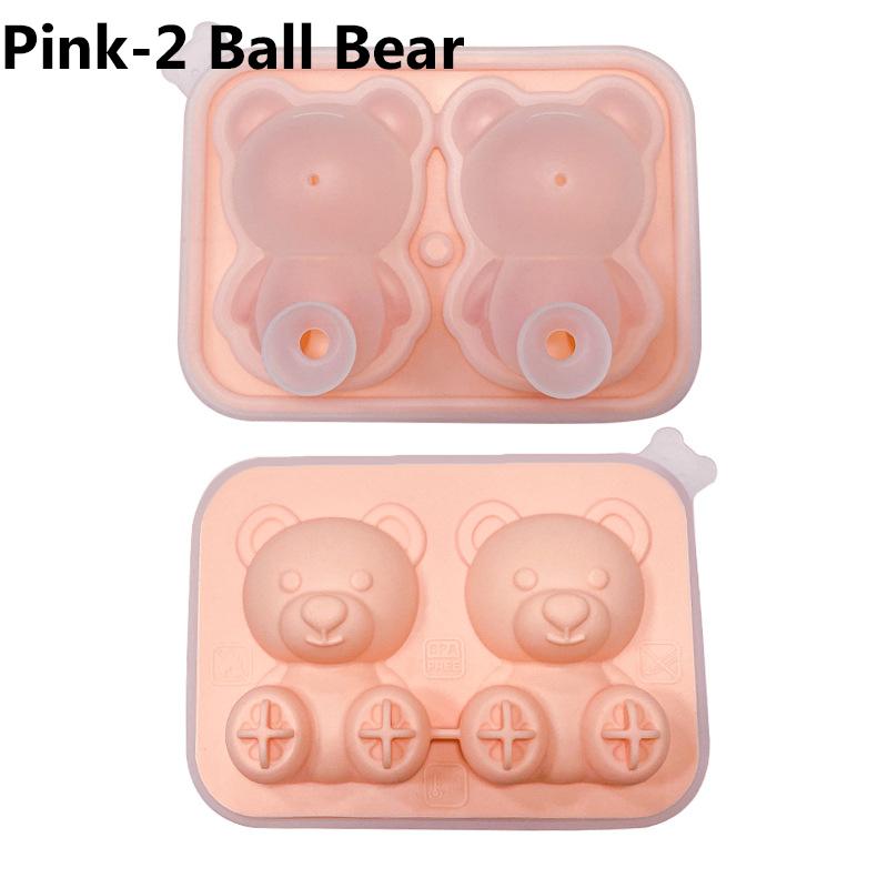 Niedliche Teddybär-Eiswürfelform, spritzwassergeschützt und leicht abzufallen, für Kühlschrank mit Behälter, niedliche Bären-Eiswürfelform