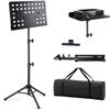 [2023 Desktop Edition] Folding Music Stand with Music Clip, Dual Functions: Reading Stand, Tabletop Writing Stand, Excellent Heat Dissipation,