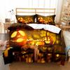 Pumpkin Lantern Duvet Cover Set Polyester Comforter Cover King Queen Full Twin Size Bedding Set With Pillowcase Halloween Gift