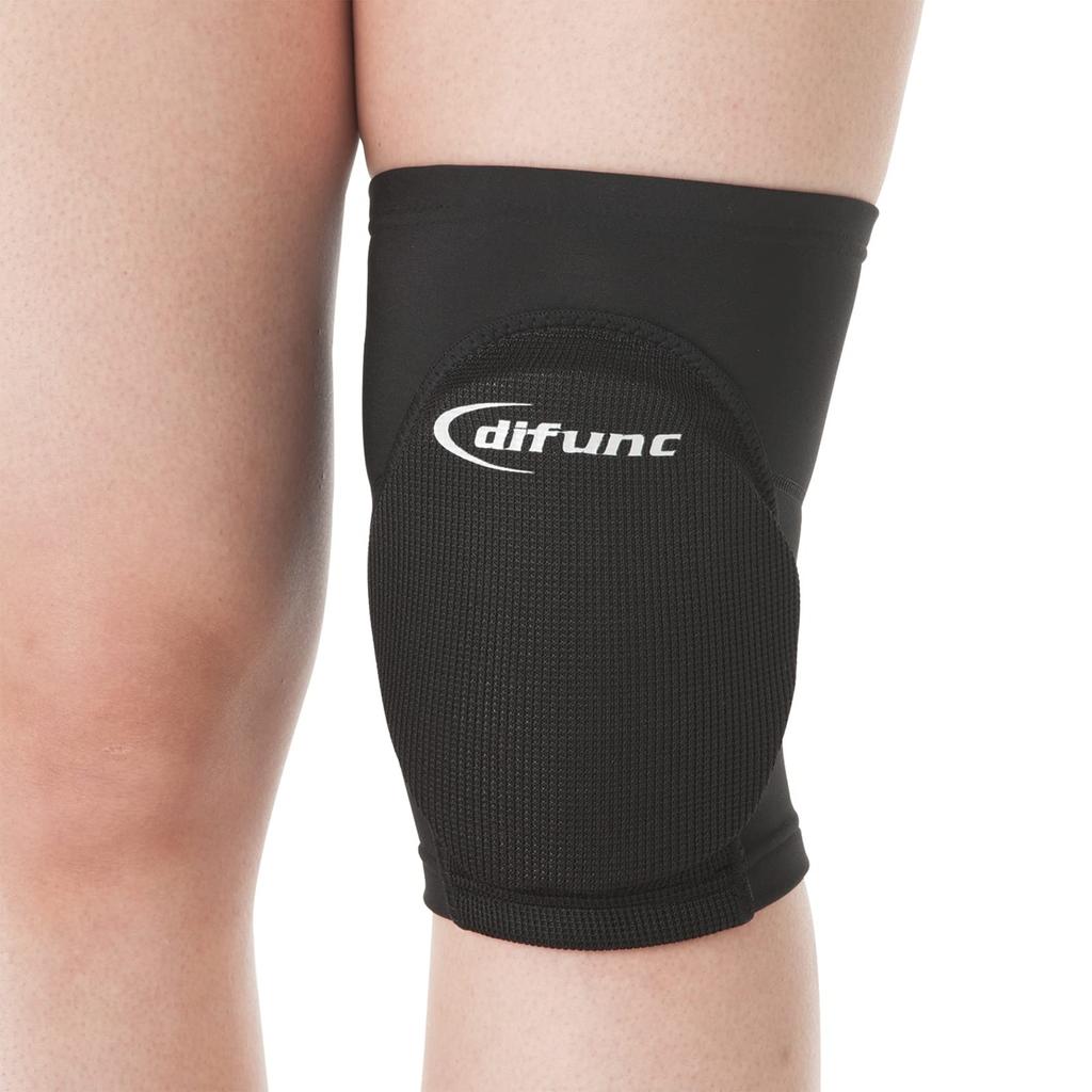 Defunk Knee Support for Made In Size with 13mm Thick Tricot D&M D-819 Volleyball, Japan, Black, L, Pad, Material, Breathable, Stretchy, Quick-Drying