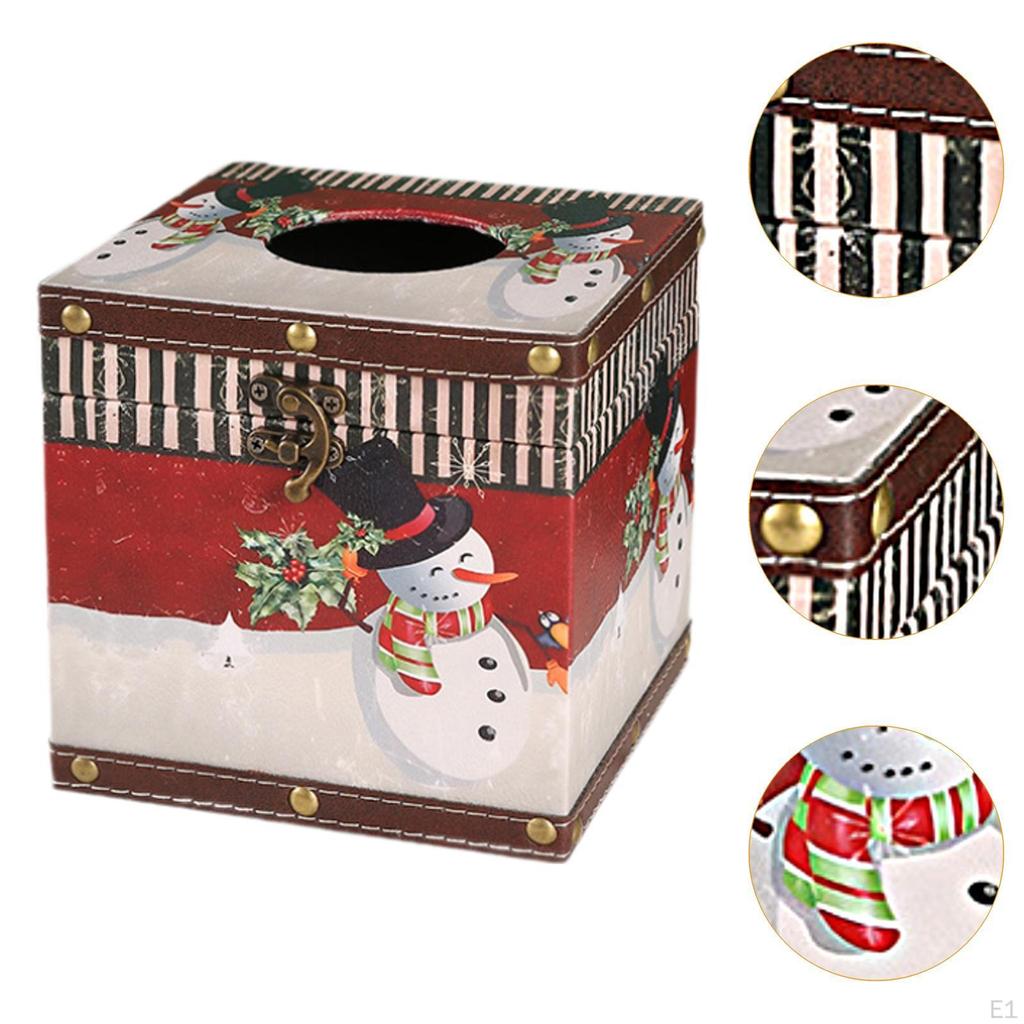 Weihnachten Taschentuchbox Abdeckung Serviette Mode Statue Papierhalter Organizer für Tischplatte
