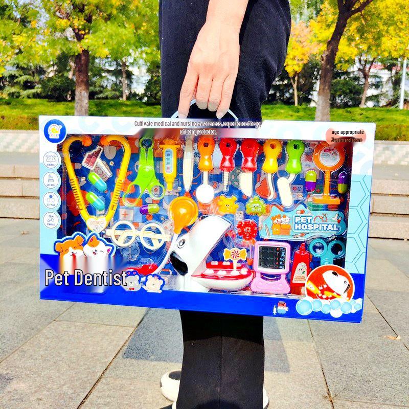 Pet Dentist Role-Playing Set for Kids - Toy Gift Box