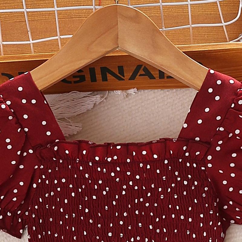 Girl Short Sleeves Print Dress Children Kid Casual Summer Beach Sundress Princess Dresses Clothes